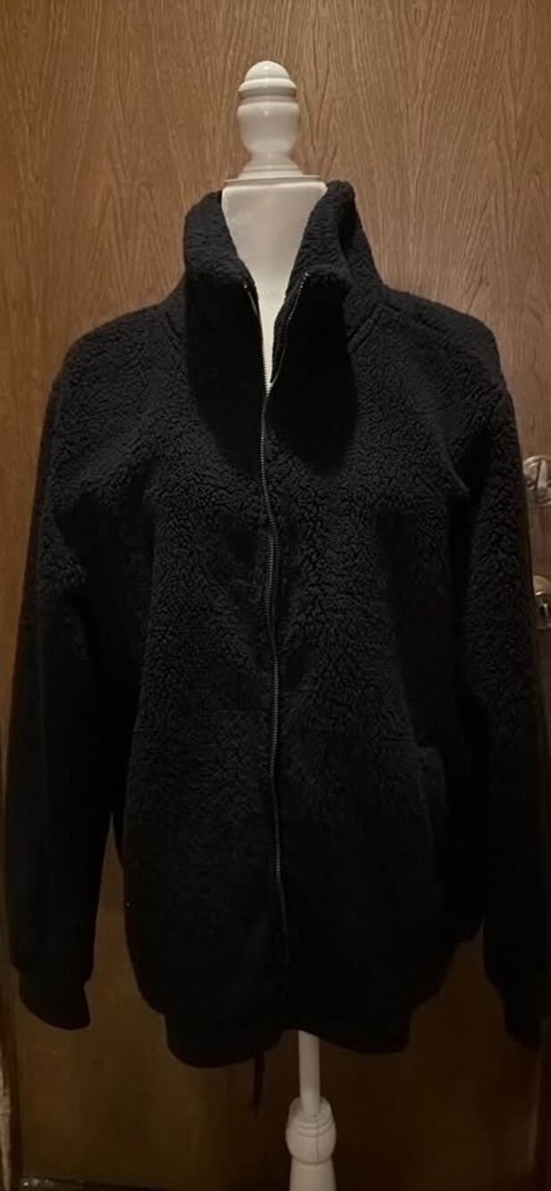 Free Country Black Sherpa Fleece Full-Zip Jacket